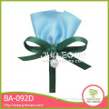 Sky blue rose hair bows with pearl